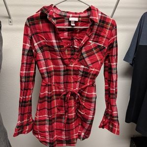 Plaid Maternity Shirt